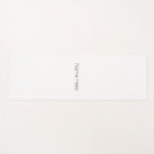 Minimale witte douanenaam monogram modern yogamat (Voorkant (horizontaal))