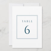 Minimale witte en blauwe bar mitswa tafelnummers (Voorkant)