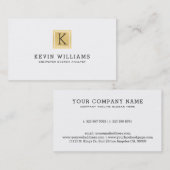 Minimale witte en goudgeometrische versnelling visitekaartje (Voorkant / Achterkant)