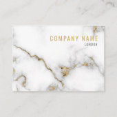 Minimale witte en goudmarmer visitekaartje (Voorkant)