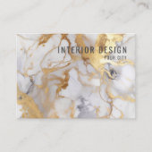 Minimale witte en goudmarmer visitekaartje (Voorkant)