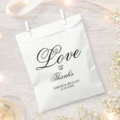 Minimale witte en zwarte bruiloft bedankzakje (Geknipt)