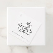 Minimale witte en zwarte heks Pet Halloween Bedankjes Labels (In situ)