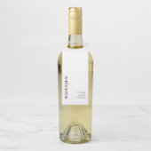 Minimale witte fleshanglabel met welkomstboodschap flessenhanger (Op fles)