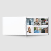 Minimale witte fotocollage Rest in Peacce Gastenboek (Volledig)