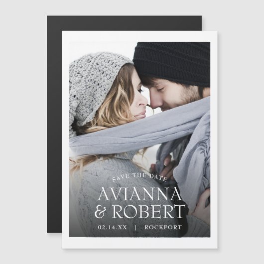 Minimale witte fotomagnetische kaart (Voorkant / Achterkant)