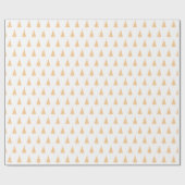 Minimale witte gele kerstboomroze ster cadeaupapier (Vlak)