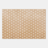 Minimale witte grijze kraft herten strepen inpakpapier vel (Voorkant 2)