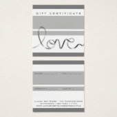 Minimale witte grijze strepen Liefde Modern chique Vierkante Visitekaartjes (Voorkant /achterkant)