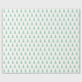 Minimale witte, groene kerstboom, kleine harten cadeaupapier (Vlak)