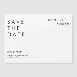 Minimale Witte Horizontale Save The Date Trouw