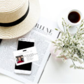 Minimale Witte Houndstooth Homeschool ID Badge