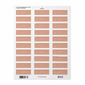 Minimale witte kat op roze voeg naamlabel toe etiket (Full Sheet)