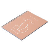 Minimale witte kat op roze voeg naamplaatje Notiti Notitieboek (Linkerzijde)
