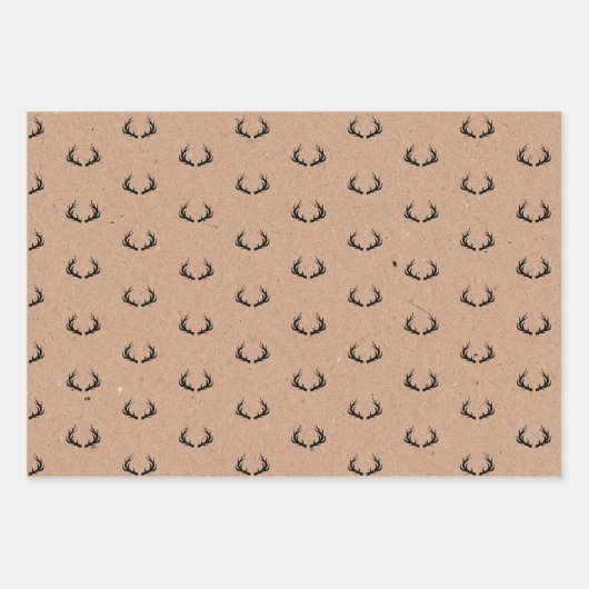 Minimale witte kerst met Masculine Kraft Black Inpakpapier Vel (Voorkant)