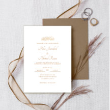 Minimale witte klassieke gouden script moslim brui