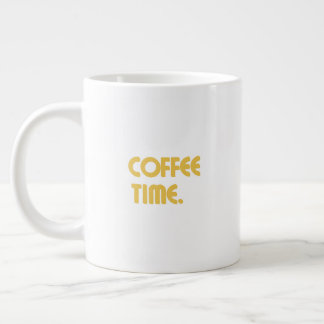 Minimale witte koffiemok | Eenvoudig schoon ontwer Grote Koffiekop