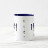 Minimale Witte Marine Aquarel Madelief Moederdag Mok (Midden)
