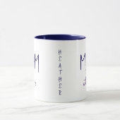 Minimale Witte Marine Aquarel Madelief Moederdag Mok (Midden)