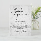 Minimale witte marmer Hartelijk dank Kaart (Staand voorkant)