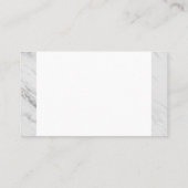 Minimale witte marmertrim visitekaartje (Achterkant)