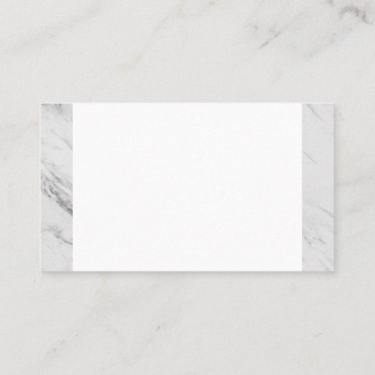 Minimale witte marmertrim visitekaartje (Achterkant)