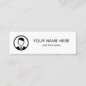 Minimale witte Mini-oproepkaart met zwart script Contactkaartje (Voorkant)