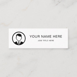 Minimale witte Mini-oproepkaart met zwart script Contactkaartje