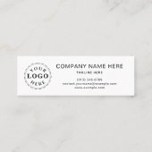 Minimale witte Mini-oproepkaart met zwart script Contactkaartje (Achterkant)