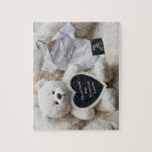 Minimale witte neutrale zwangerschapsaankondigings legpuzzel (Verticaal)