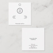 Minimale Witte Oorbellen Houder Sieraden Display K Contactkaartje (Voorkant / Achterkant)