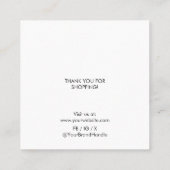 Minimale Witte Oorbellen Houder Sieraden Display K Contactkaartje (Achterkant)