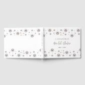 Minimale Witte Parel Bruidsdouche Gastenboek (Volledig)
