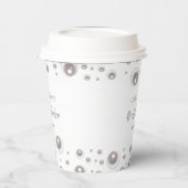 Minimale Witte Parel Bruidsdouche Papieren Bekers (Links)