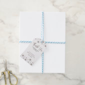Minimale Witte Parel Bruidsuitnodiging Bedankt Cadeaulabel (Met Touw)