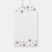 Minimale Witte Parel Bruidsuitnodiging Bedankt Cadeaulabel (Achterkant)
