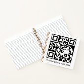 Minimale witte QR-code aangepaste zakelijke notiti Notitieboek (Binnen)
