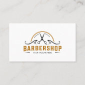 Minimale witte & roestige bruine kapperszaak Coiff Visitekaartje (Achterkant)