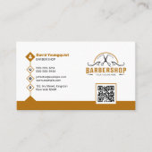 Minimale witte & roestige bruine kapperszaak Coiff Visitekaartje (Voorkant)