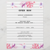 Minimale witte Roos fitness Flyer (Achterkant)