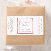 Minimale witte roos goud lijst etiket (Insitu)