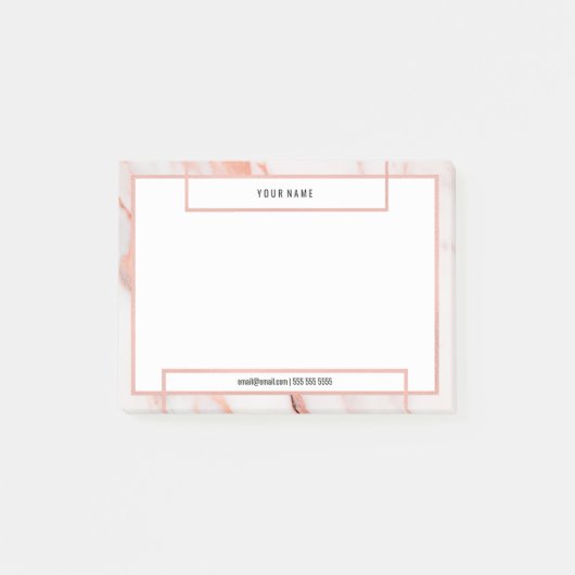 Minimale witte rozenbruine bruine roodbruine steen post-it® notes (Voorkant)