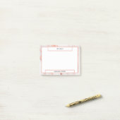 Minimale witte rozenbruine bruine roodbruine steen post-it® notes (Op bureau)