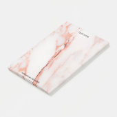 Minimale witte rozenroodbruine bruine steensteenst post-it® notes (Schuin)