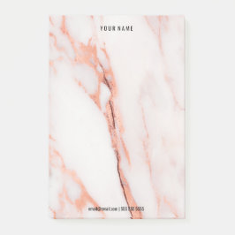 Minimale witte rozenroodbruine bruine steensteenst post-it® notes