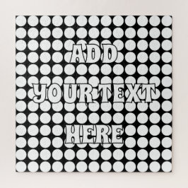 Minimale witte stippen op een effen zwarte achterg legpuzzel