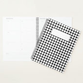 Minimale witte stippen op een effen zwarte achterg planner (Display)