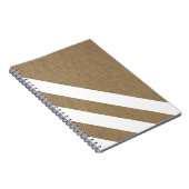 Minimale witte strepen voor Faux Burlap Notitieboek (Rechterzijde)