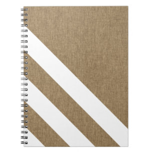 Minimale witte strepen voor Faux Burlap Notitieboek