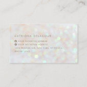 Minimale witte subtiele glitter Bokeh Visitekaartje (Achterkant)